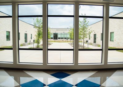 Courtyard View to Library